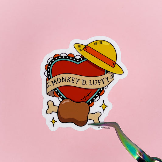I Heart Luffy Sticker